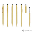 Cross Classic Century Ballpoint Pen & 0.7mm Mechanical Pencil Set in 23K Gold Plated Gift Sets