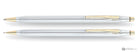 Cross Classic Century Medalist Pen & 0.7mm Pencil Set in Chrome with Gold Trim Pen and Pencil Sets
