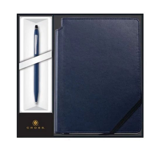 Cross Click Ballpoint Gel Pen in Midnight Blue with Midnight Blue Journal Set