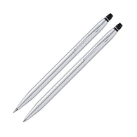 Cross Click Ballpoint Pen and Mechanical Pencil Set in Chrome