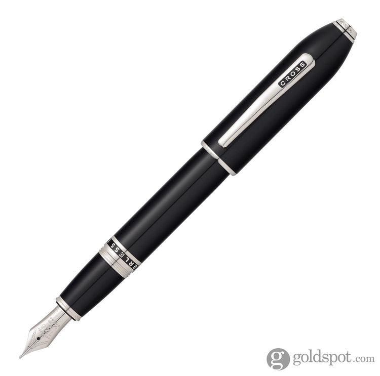 Cross Peerless Fountain Pen in Obsidian Black Lacquer - 18K Gold Medium Fountain Pen