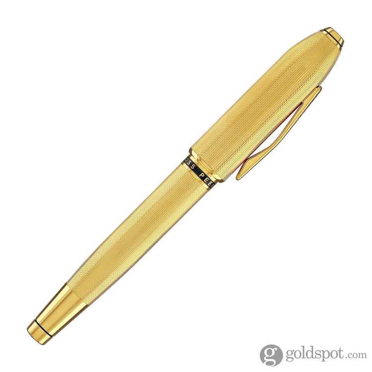 Cross Peerless Rollerball Pen in 23KT Heavy Gold Plated Rollerball Pen