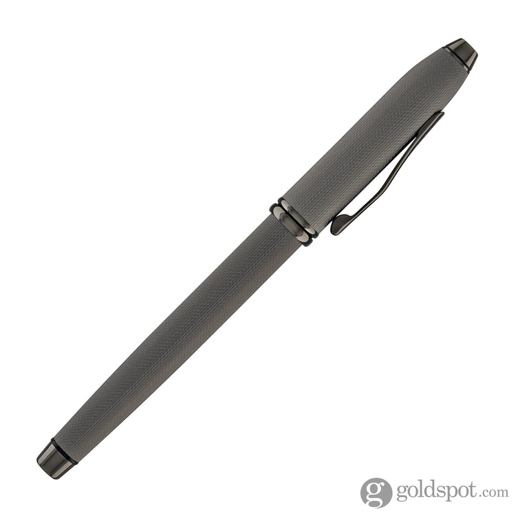 Cross Townsend Rollerball Pen in Polished Slate Gray Engraved Diamond Pattern Rollerball Pen