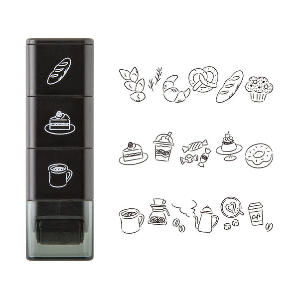 Midori Paintable Roller Stamp in Cafe