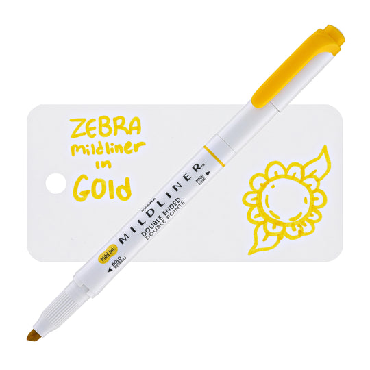 Zebra Mildliner Dual-Tip Highlighter in Gold