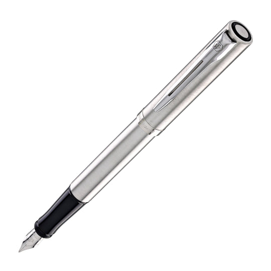 Waterman Impression Fountain Pen in Stainless Steel with Palladium Coated - Fine Point