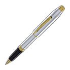 Cross Foundry Rollerball Pen in Polished Chrome with PVD Gold Appointments
