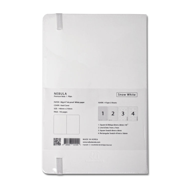 Nebula by Colorverse A5 Premium Notebook in Snow White