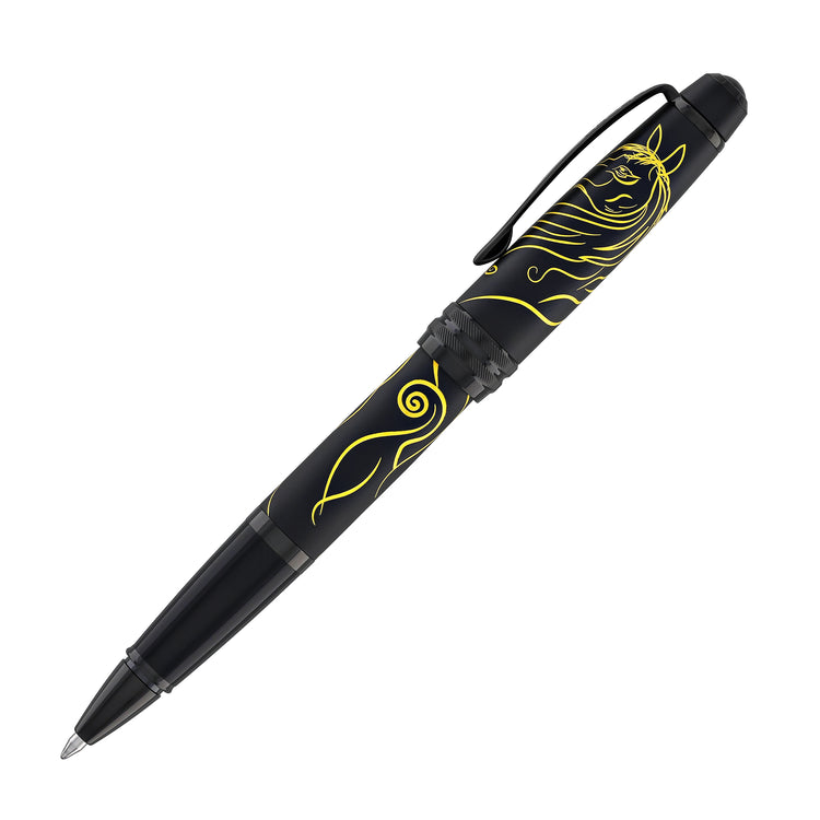 Cross Bailey Zodiac Year of the Horse Selectip Rollerball Pen in Matte Black with Black PVD Appointments