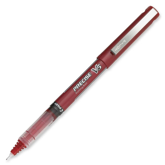 Pilot Precise V5 Rollerball Stick Pen in Red Liquid Ink - Fine Point
