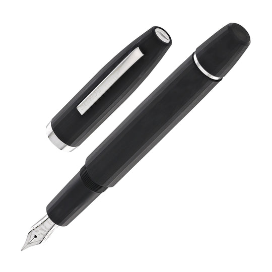 Scribo Flow Fountain Pen in Dimensione with Platinum Trim