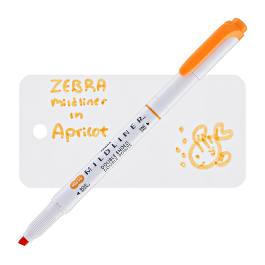 Zebra Mildliner Dual-Tip Highlighter in Apricot