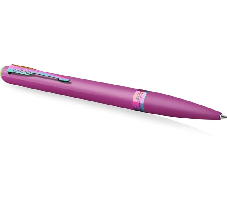 Parker Meridian Ballpoint Pen in Grape Lacquer with Rainbow Trim