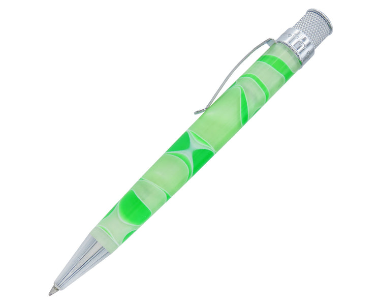 Retro 51 Tornado Cosmic Swirl Rollerball Pen in Green & White