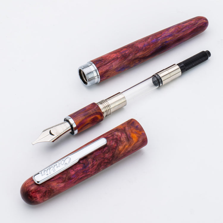 Conklin Streamline Fountain Pen in Matte Sunset Medley with Chrome Trim - Limited Edition