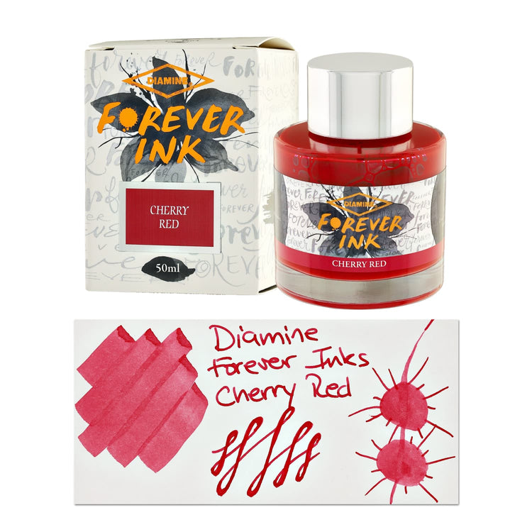 Diamine Forever Ink Bottled Ink in Cherry Red - 50 ml Bottled Ink