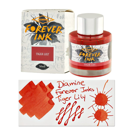 Diamine Forever Ink Bottled Ink in Tiger Lily - 50 ml