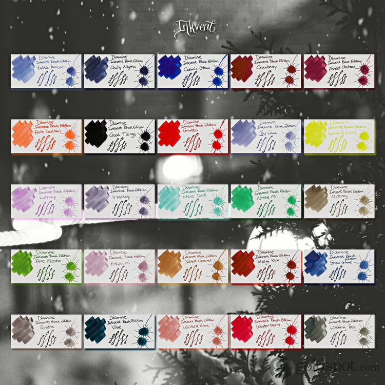 Diamine Inkvent Black Edition Shimmer Bottled Ink in Nutmeg - 50 mL Bottled Ink
