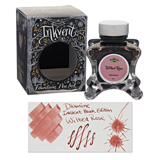 Diamine Inkvent Black Edition Standard Bottled Ink in Wilted Rose - 50 mL