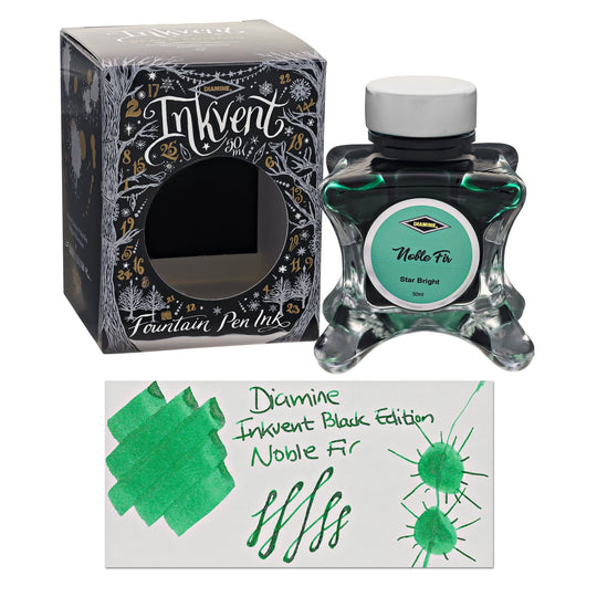 Diamine Inkvent Black Edition Starbright Bottled Ink in Noble Fir - 50 mL