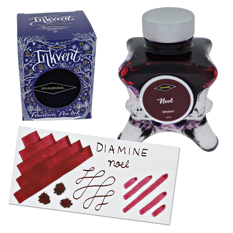 Diamine Inkvent Blue Edition Sheen Bottled Ink in Noel - 50 mL Bottled Ink
