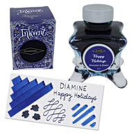 Diamine Inkvent Blue Edition Shimmer & Sheen Bottled Ink in Happy Holidays - 50 mL