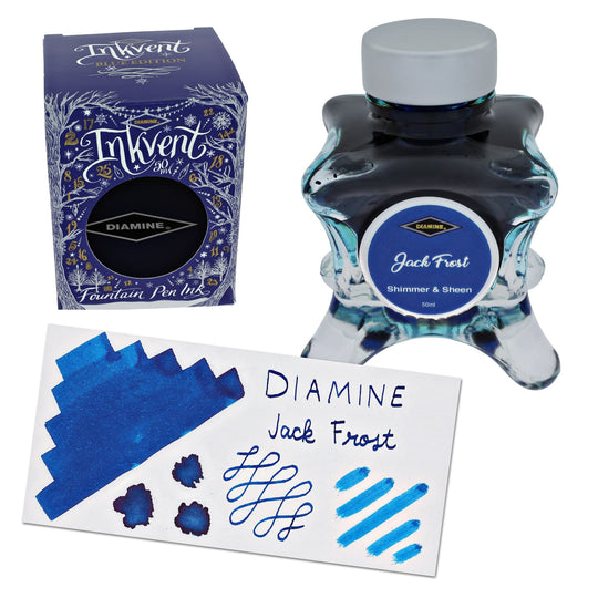 Diamine Inkvent Blue Edition Shimmer & Sheen Bottled Ink in Jack Frost - 50 mL