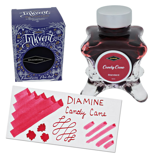 Diamine Inkvent Blue Edition Standard Bottled Ink in Candy Cane - 50 mL