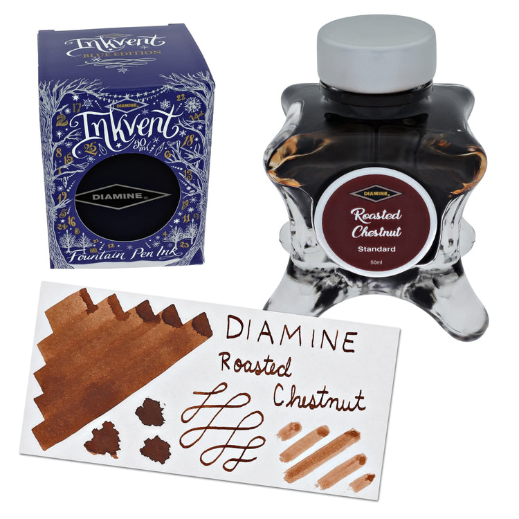 Diamine Inkvent Blue Edition Standard Bottled Ink in Roasted Chestnut - 50 mL Bottled Ink