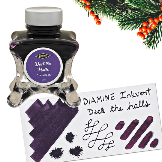 Diamine Inkvent Green Edition Chameleon Bottled Ink in Deck the Halls - 50 mL