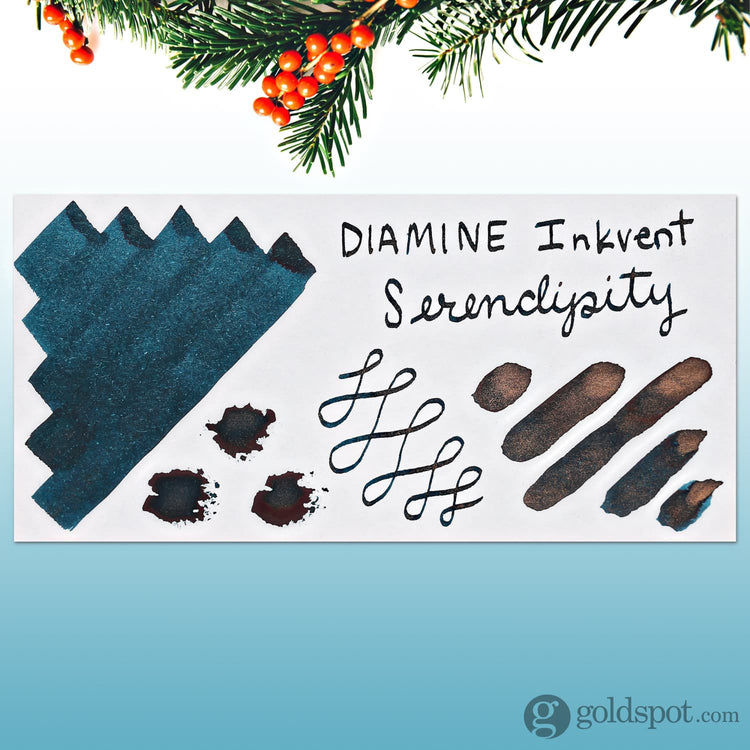 Diamine Inkvent Green Edition Shimmer & Sheen Bottled Ink in Serendipity - 50 mL Bottled Ink