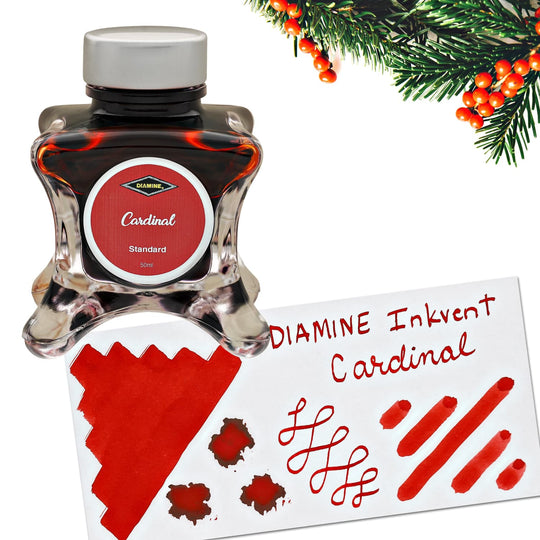 Diamine Inkvent Green Edition Standard Bottled Ink in Cardinal - 50 mL