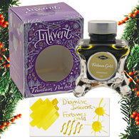 Diamine Inkvent Purple Edition Chameleon & Shimmer Bottled Ink in Fortunes Gold - 50 mL