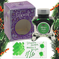 Diamine Inkvent Purple Edition Shimmer Bottled Ink in Merry & Bright - 50 mL