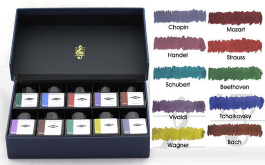 Diamine Music Bottled Ink - Set of 10 - 30 mL