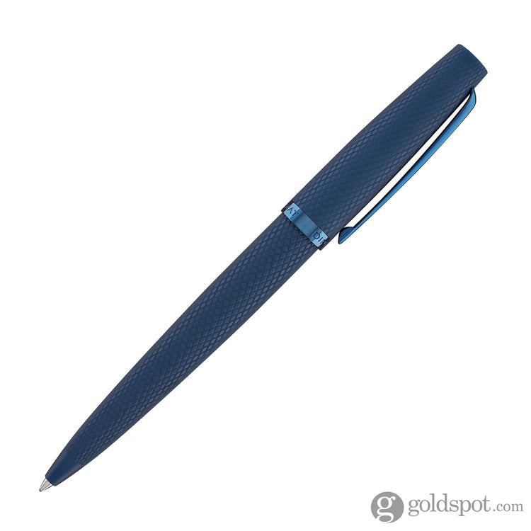 Diplomat Viper Ballpoint Pen in Blue Guilloche Ballpoint Pens
