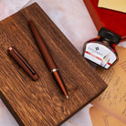 Diplomat Viper Fountain Pen Fine/Medium in Brown Guilloche Fountain Pen