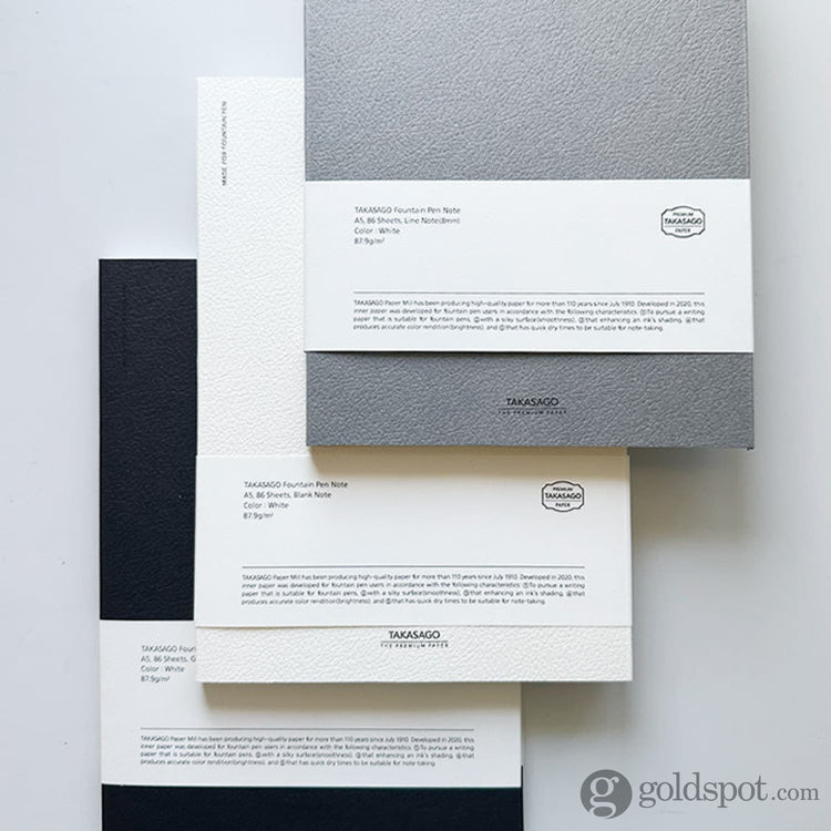 Dominant Industry Takasago Fountain Pen Notebook in Black - Grid 5mm Notebook
