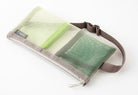 Midori Book Band Pen Case for B6 to A5 in Mesh Green