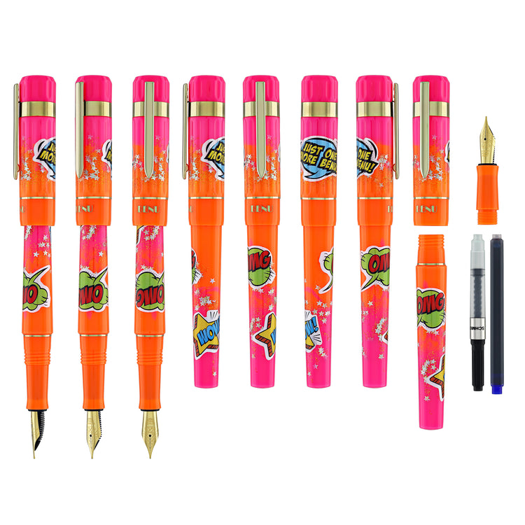 Benu Tribute Pop Art Capsule Fountain Pen in Wow!
