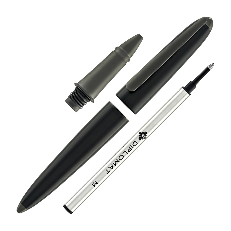 Diplomat Aero Rollerball Pen in Pure Black