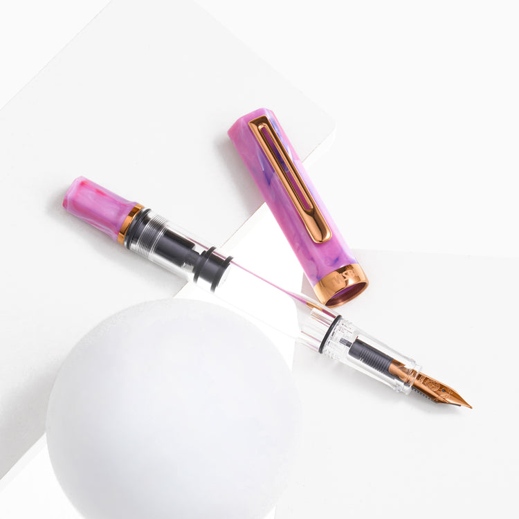 TWSBI Eco Fountain Pen in Fluorite Purple with Bronze Trim