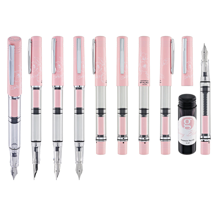Monteverde MP1 Fountain Pen in Cherry Blossom with 15ml Bottled Ink