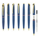 Cross ATX Americana Ballpoint Pen in Blue PVD with Gold Appointments