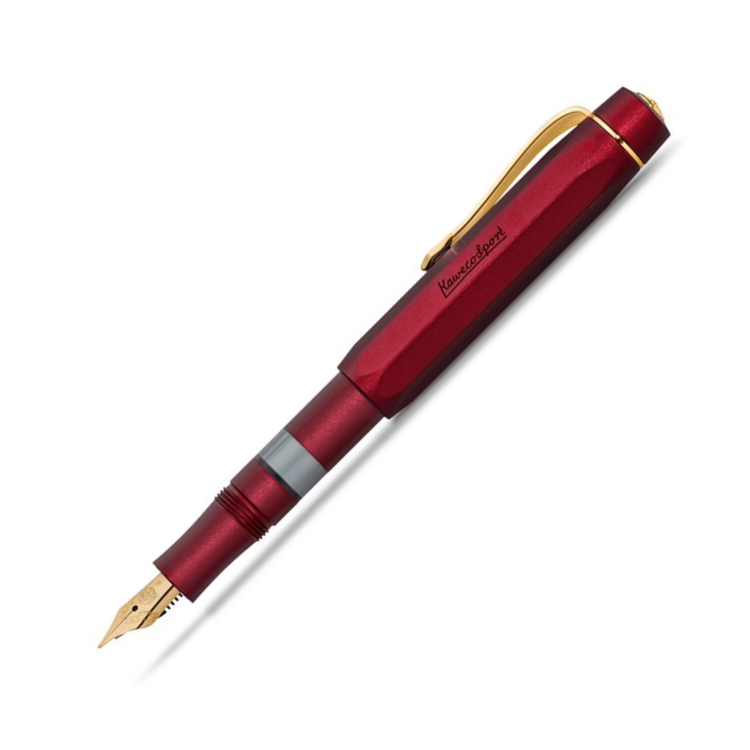 Kaweco Piston Sport AL Fountain Pen in Solo Bordeaux/Gold