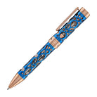 Conklin Endura Deco Crest Ballpoint Pen in Demo Blue with Rosegold Trim - CLO