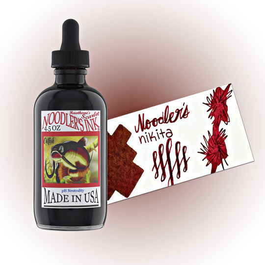 Noodler's Hawthorne's Scarlet Red Fountain Pen Ink - 4.5 oz