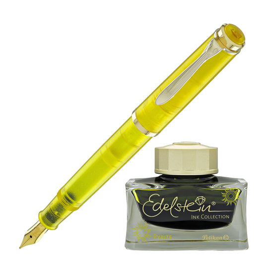 Pelikan Classic M200 Fountain Pen and Edelstein Ink Set in Pyrite