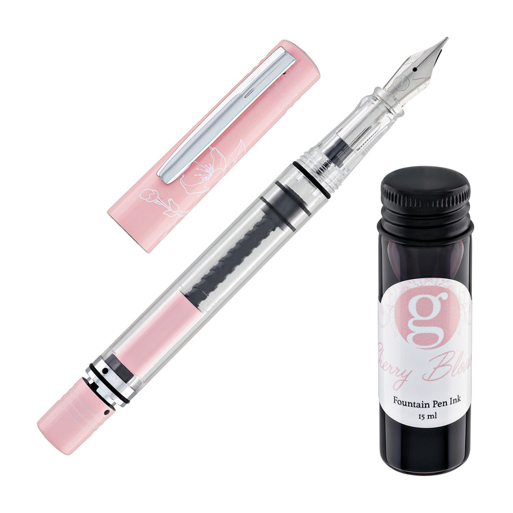 Monteverde MP1 Fountain Pen in Cherry Blossom with 15ml Bottled Ink