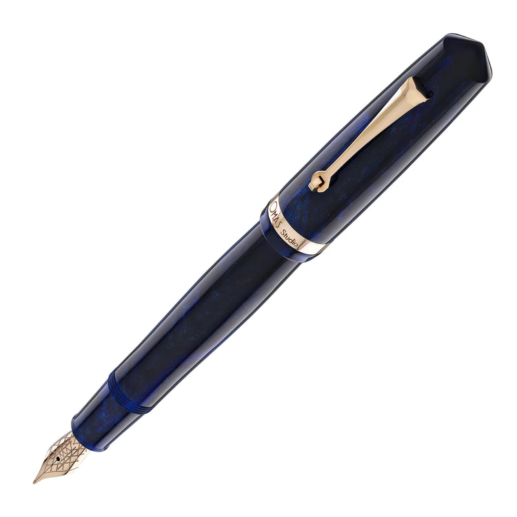 OMAS Studio Fountain Pen in Azzurro Diamante with Rose Gold Trim
